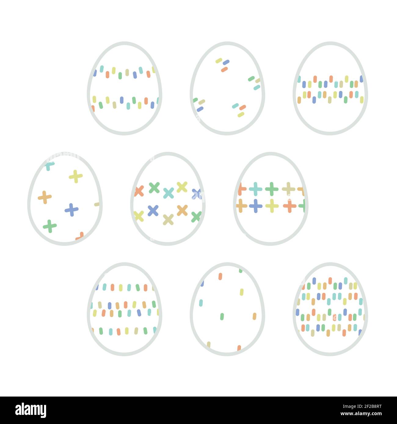 Set von Umriss Ostereier - Vektor-Illustration Stock Vektor