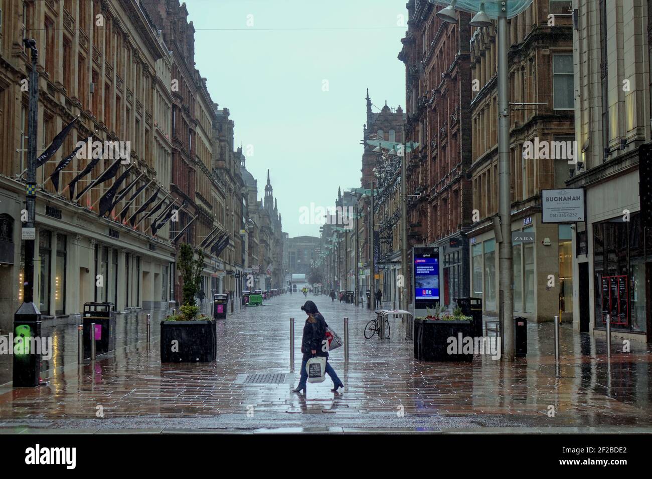 Glasgow, Schottland, Großbritannien. März 2021, 11th. UK Wetter: Regen und heftige Winde mit mehr zu kommen. Quelle: Gerard Ferry/Alamy Live News Stockfoto