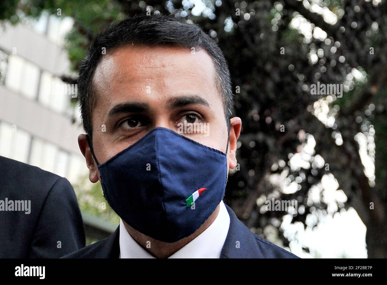 Der italienische Minister Luigi Di Maio besuchte Caserta, um die Bevölkerung und ihre Unterstützer im Hinblick auf die Regionalwahlen und die Referen zu treffen Stockfoto