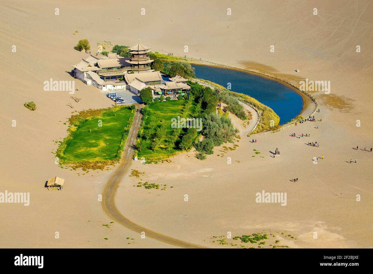 Crescent Moon Lake in der Nähe von Dunhuang, China. Stockfoto