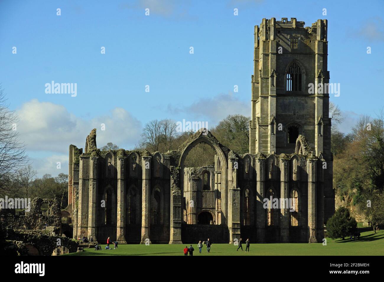 Fountains Abbey, North Yorkshire im Jahr 2016 Stockfoto