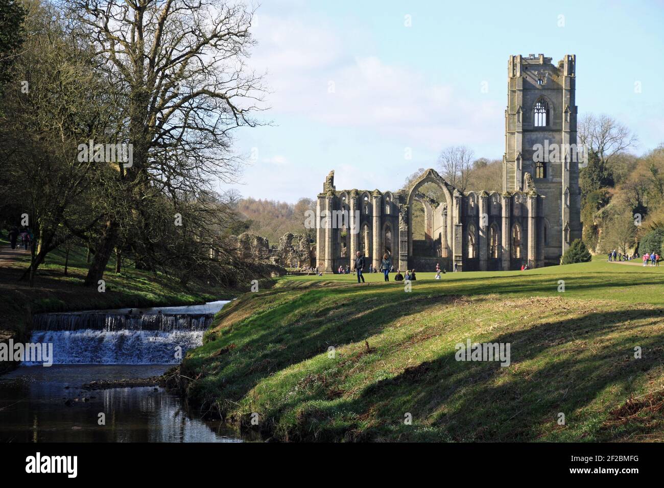 Fountains Abbey, North Yorkshire im Jahr 2016 Stockfoto