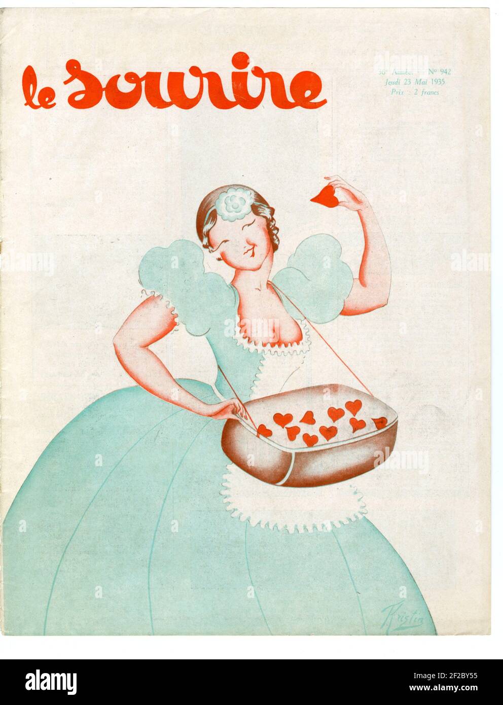 1930er Jahren Frankreich Le Sourire Magazin-Cover Stockfoto