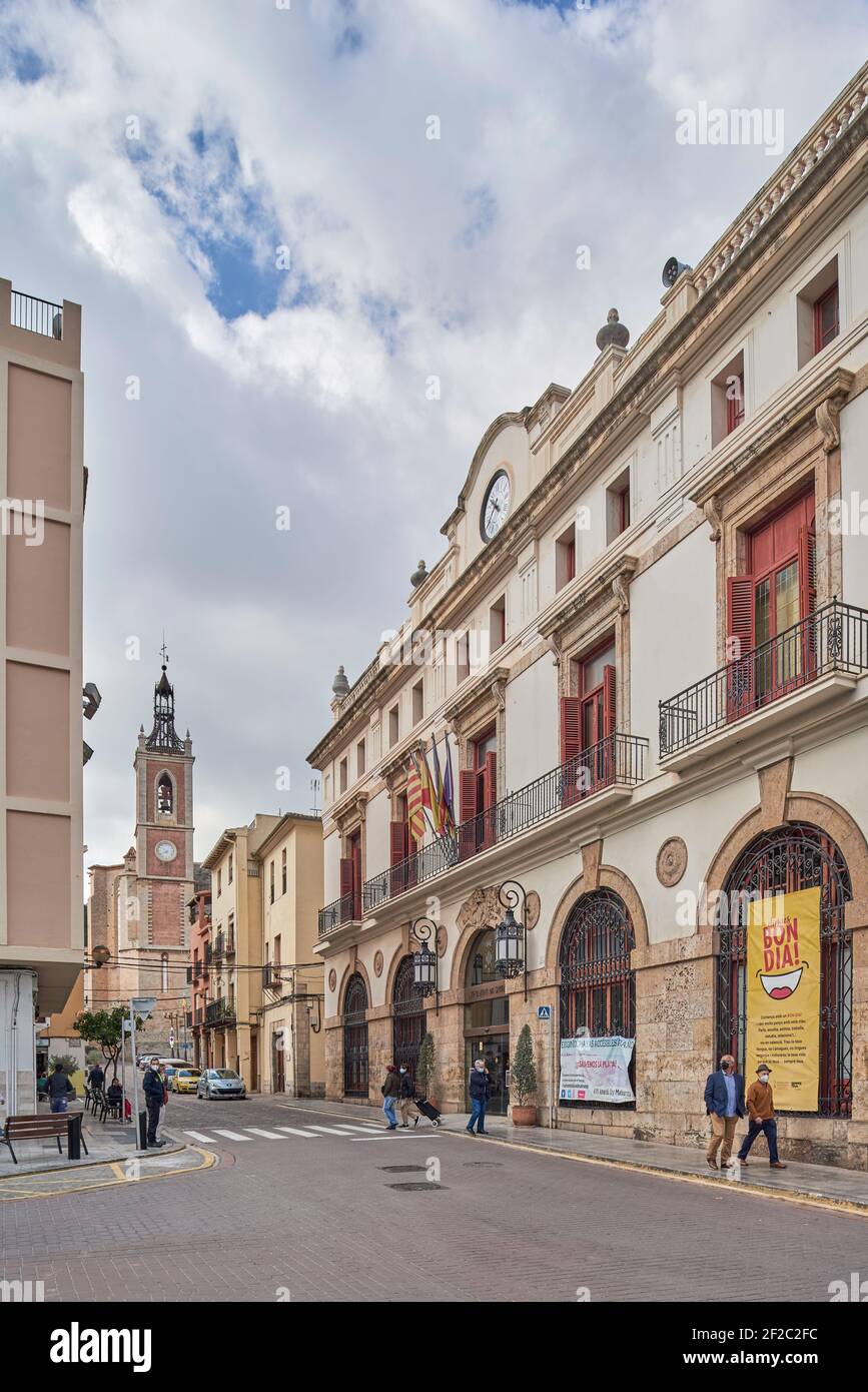 Rathaus der Stadt Sagunto in der Gemeinde Valencia, Spanien, Europa Stockfoto