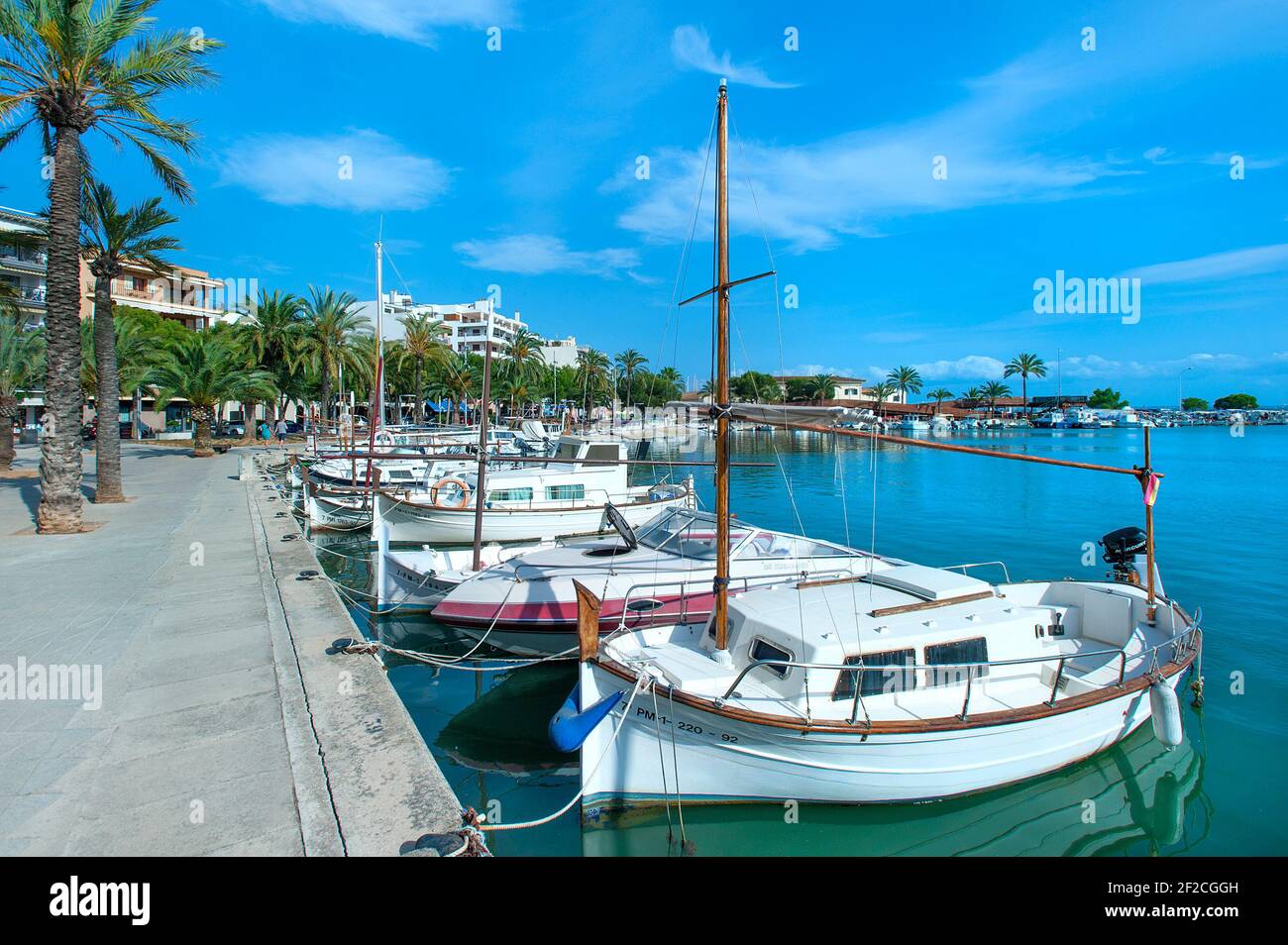 Marina, Port Alcudia, Mallorca, Balearen, Spanien Stockfoto