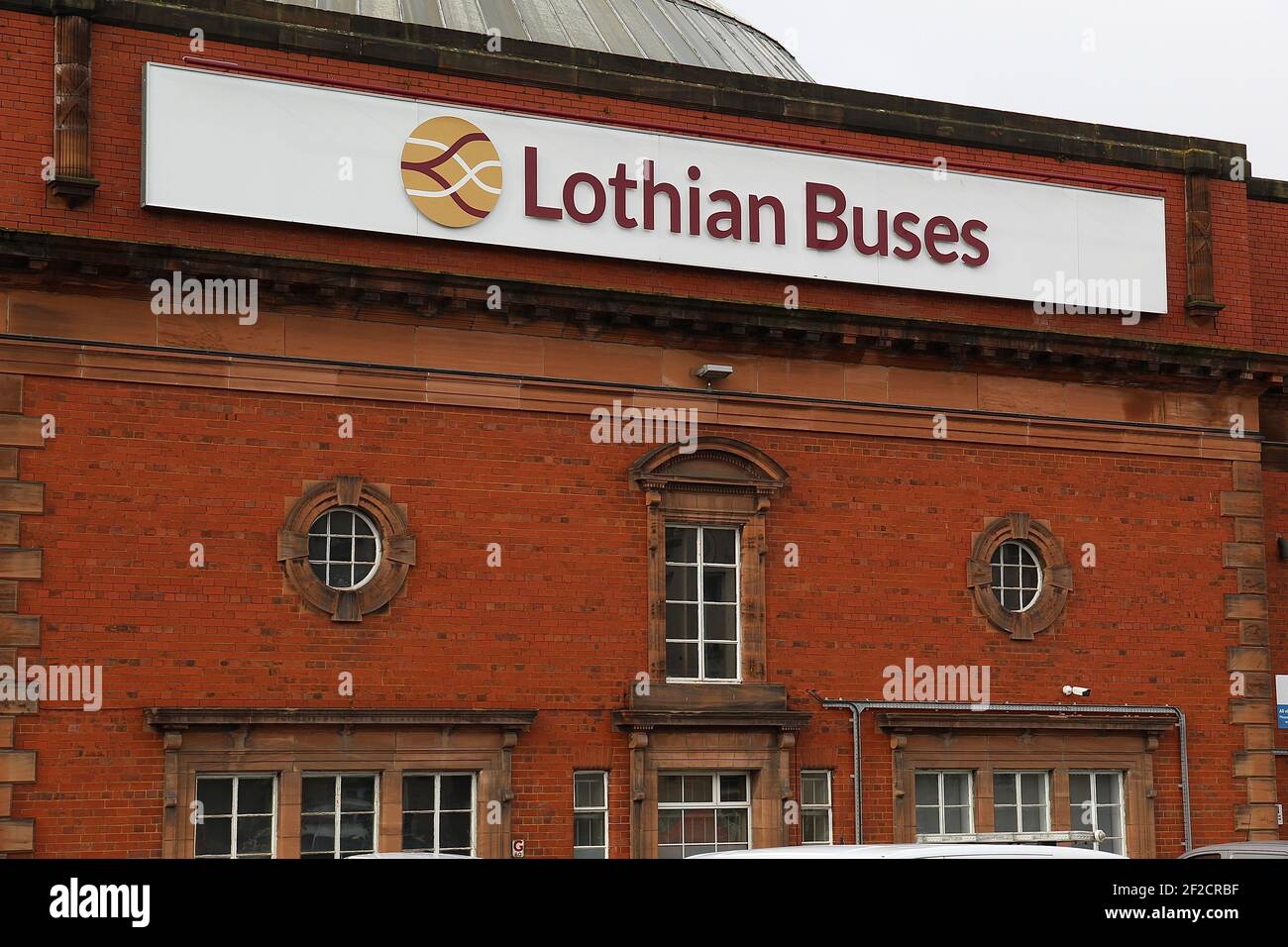 Annandale Street Lothian Buses Depot und Lost Property Building Stockfoto