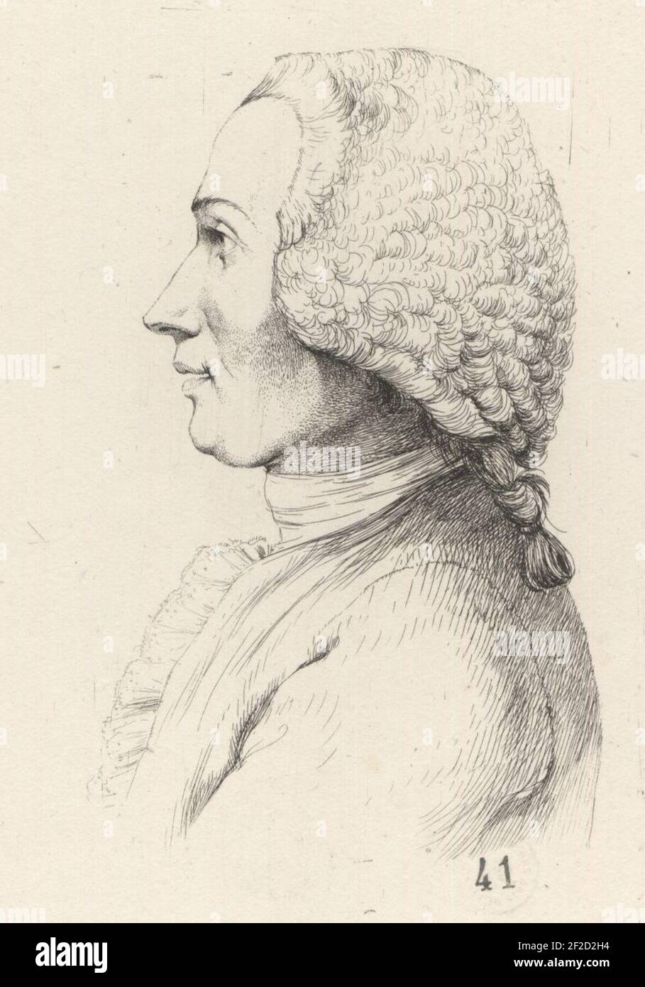 Portrait de Barthélemy-Camille de Boissieu par Boissieu, Jean-Jacques de. Stockfoto