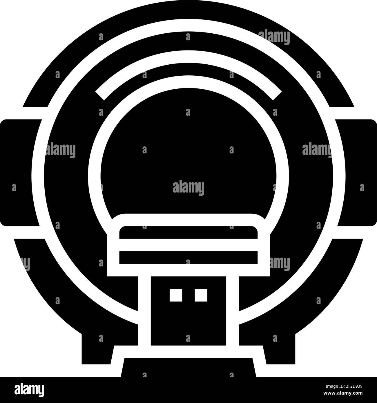 abbildung des Glyphen-Symbols für mri-Radiologiegeräte Stock Vektor