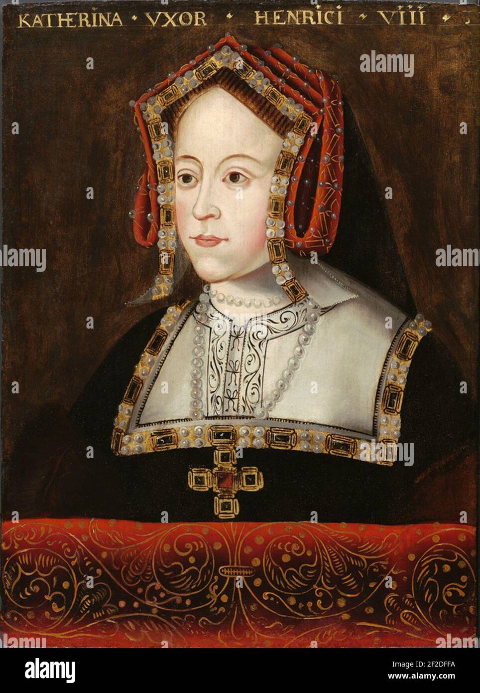 Porträt von Katherine von Aragon. Stockfoto