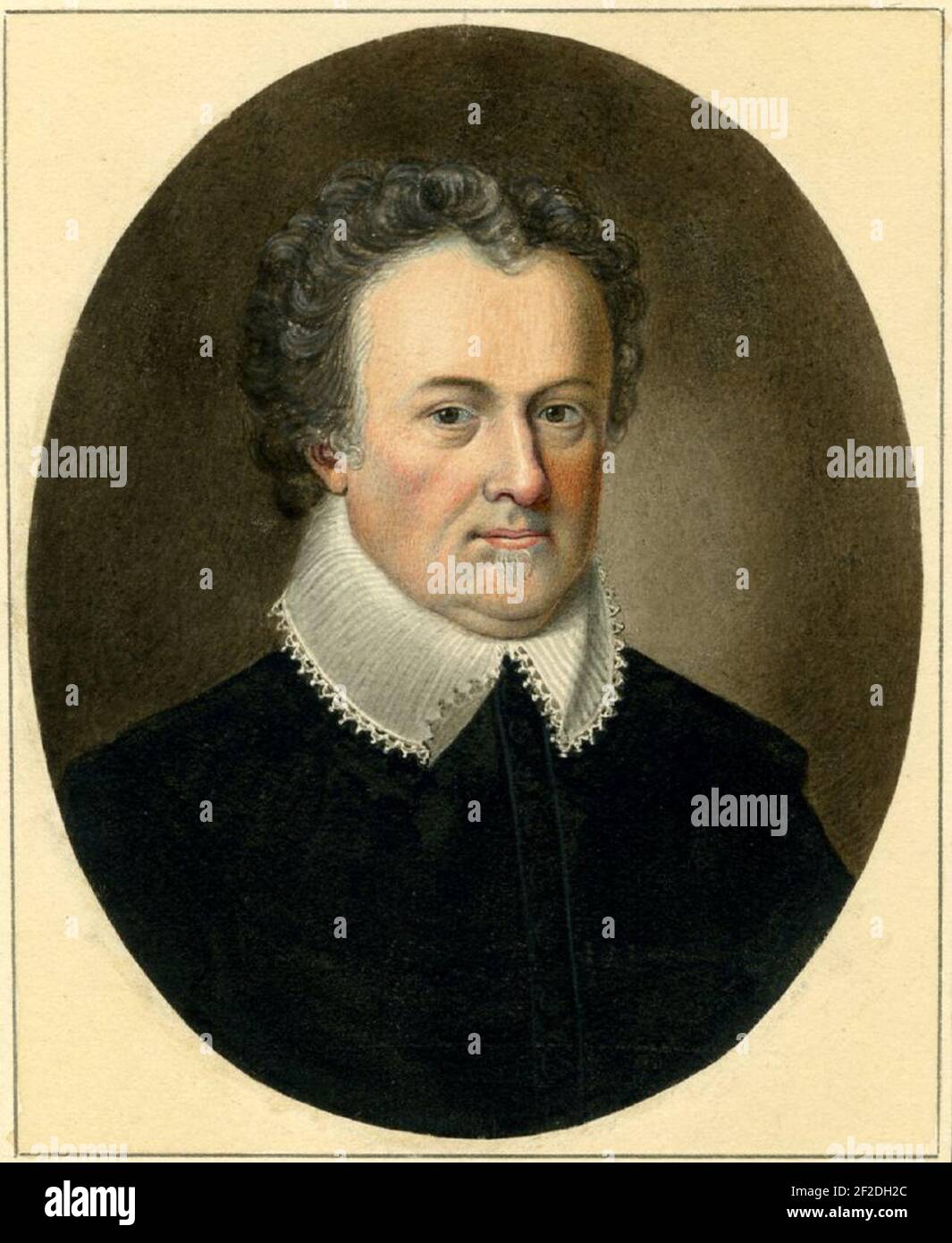 Porträt von Michael Drayton von Sylvester Harding. Stockfoto