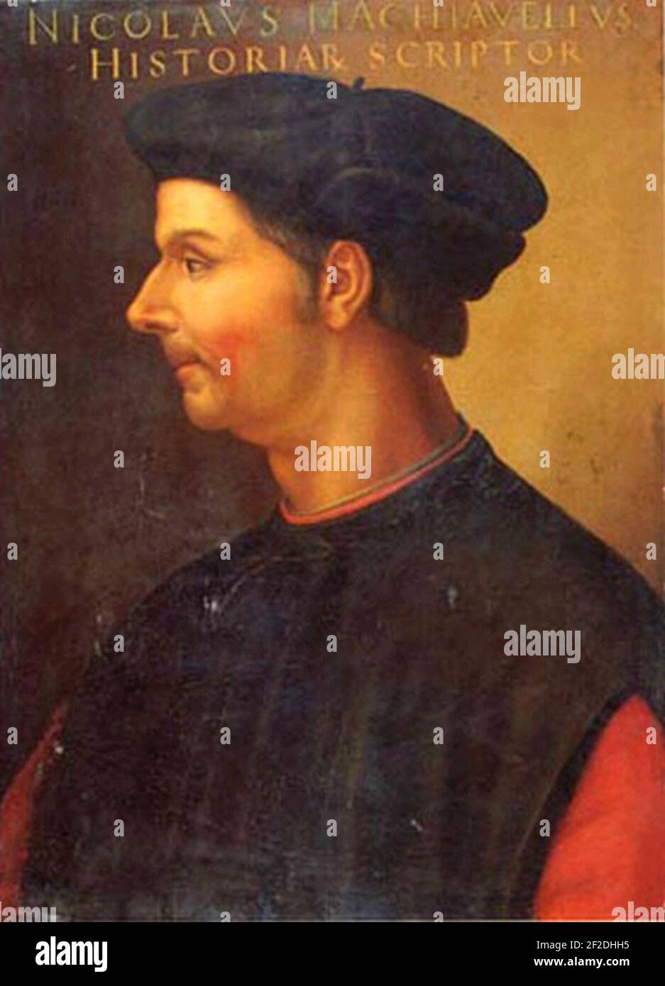 Porträt von Niccolò Machiavelli Cristofano di Papi dell'Altissimo. Stockfoto