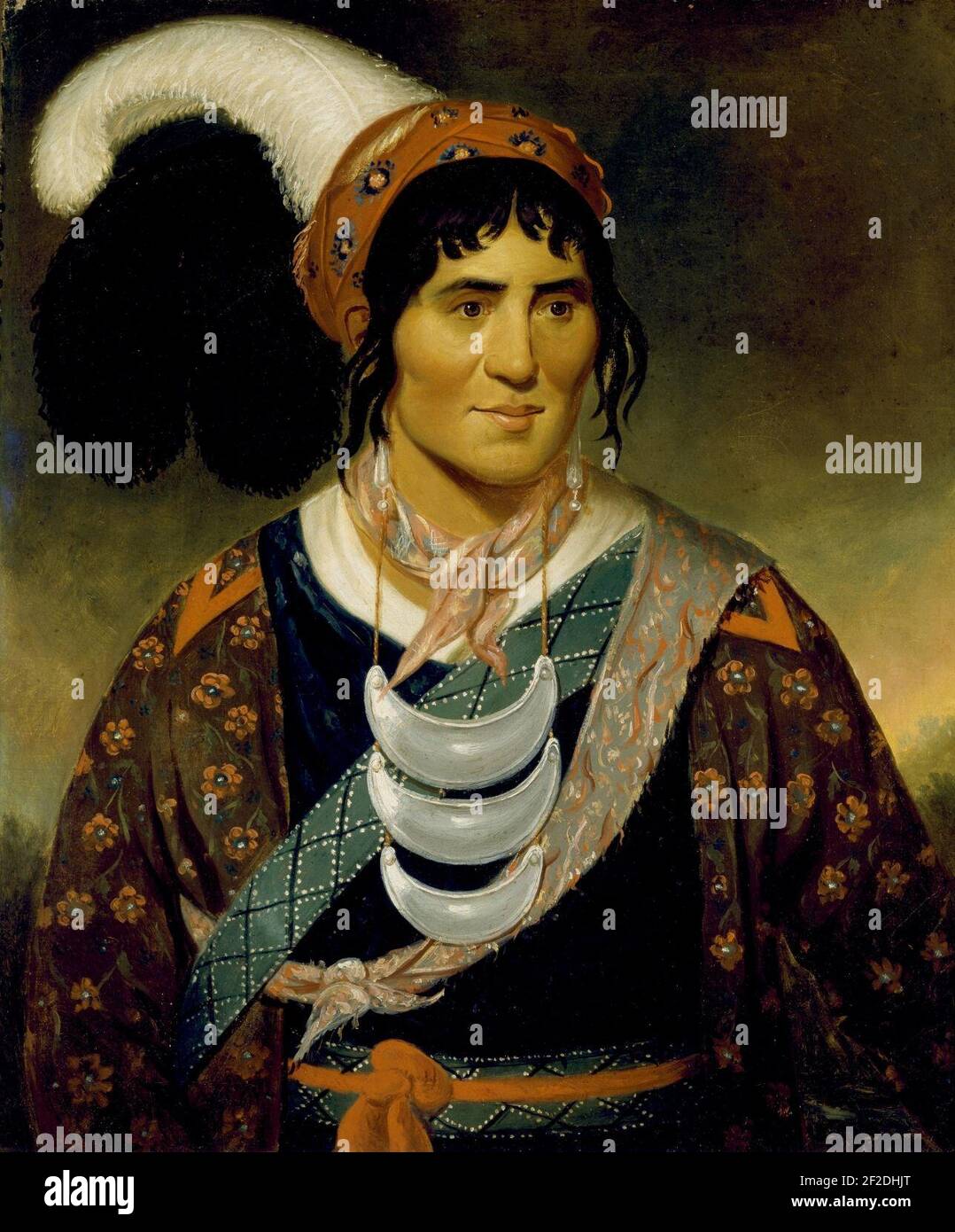 Portrait of Osceola von Robert John Curtis, 1838. Stockfoto