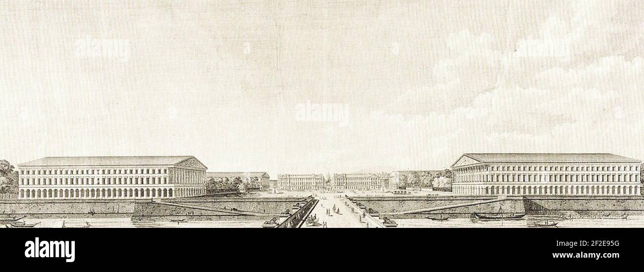 Poyet, Place Louis XV, 1789. Stockfoto