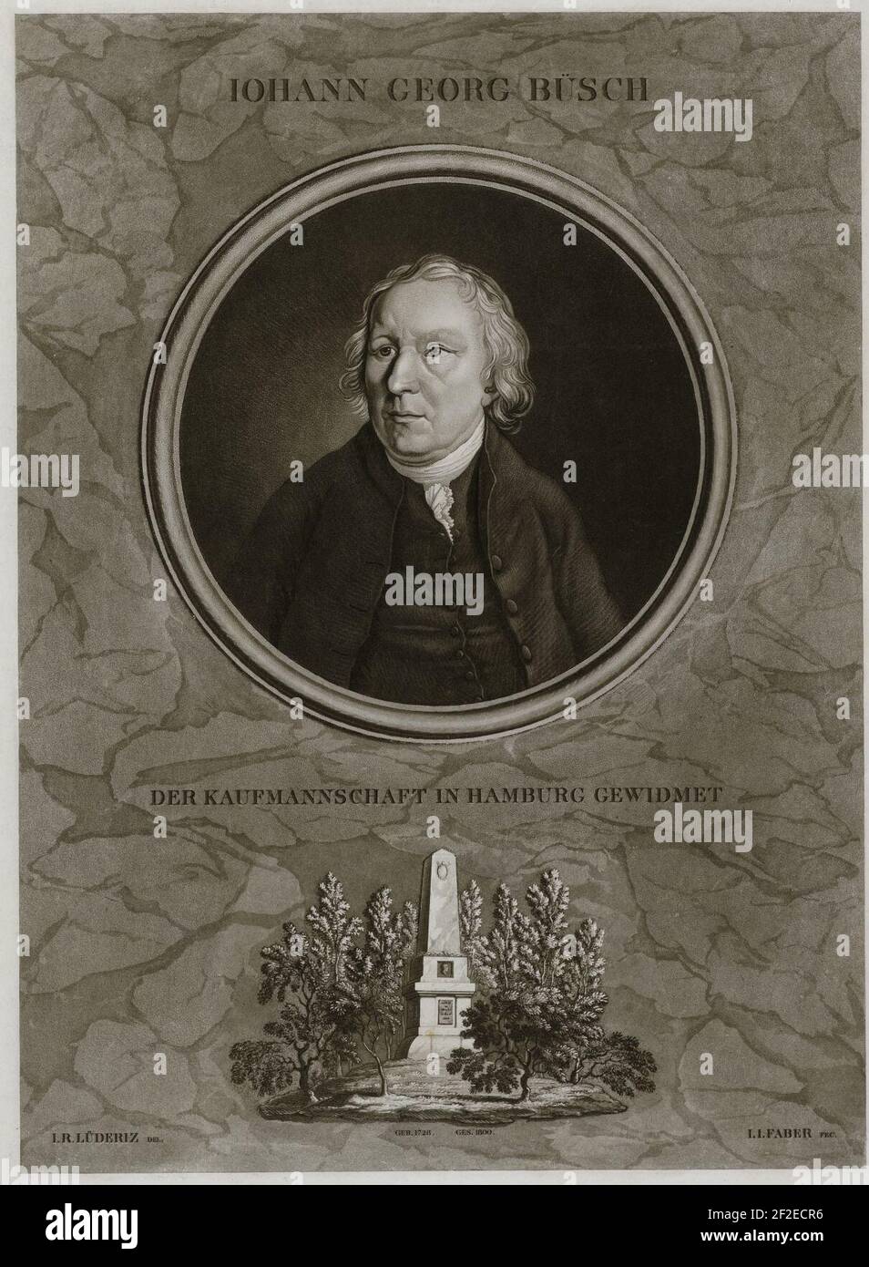 Iohann Georg Büsch. Stockfoto