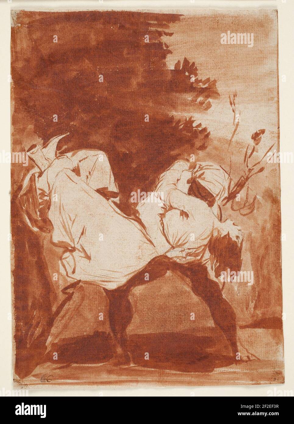 Prado - Los Caprichos - Vorbereitende Zeichnung - Nr. 08 - Que se la llevaron!. Stockfoto