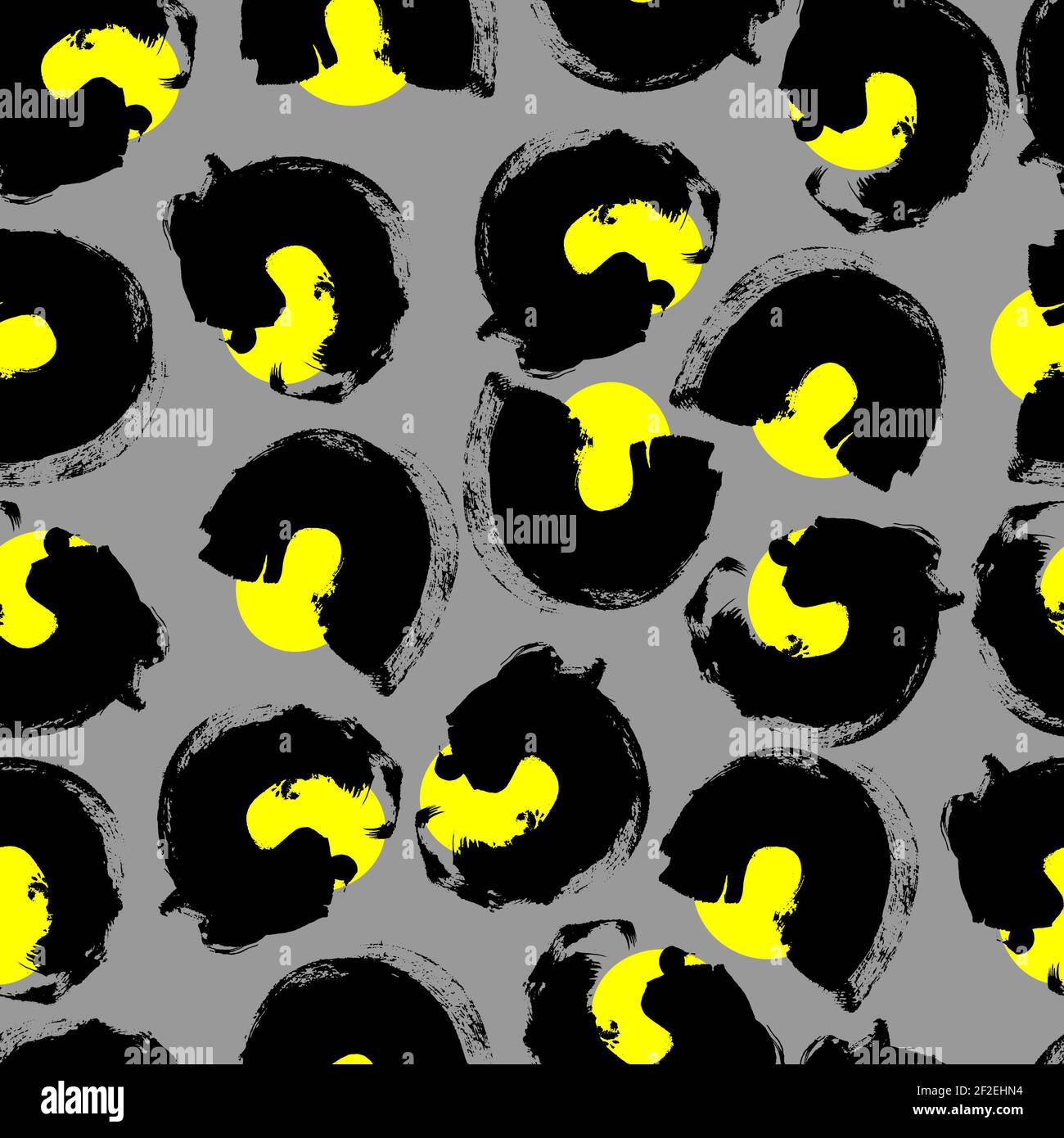 vektor nahtlose Muster abstrakt grungy Kreise malen auf hellen Hintergrund. Handzeichnung Stockfoto