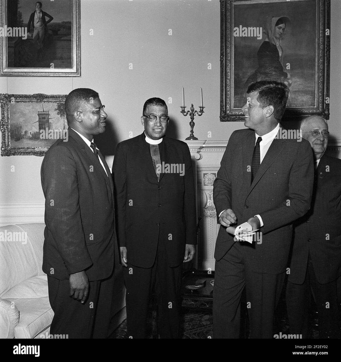 Präsident John F. Kennedy trifft sich mit der National Association for the Advancement of Colored People (NAACP) Group. Stockfoto