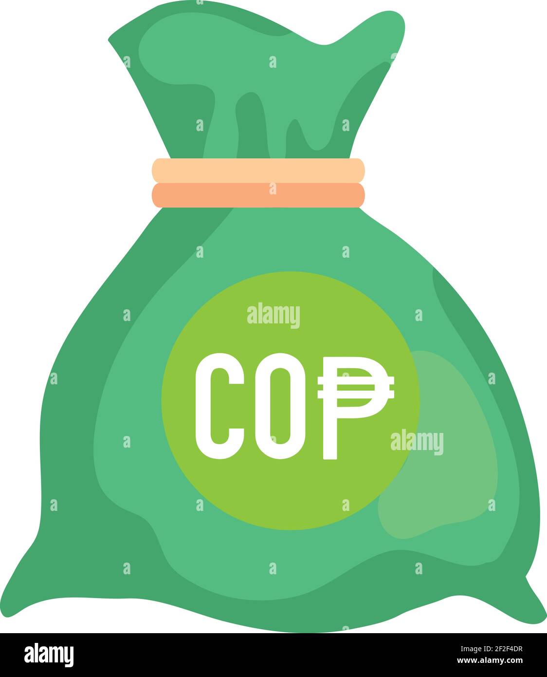 Kolumbien Peso Währung Note Geldbeutel Symbol in grüner Farbe Für Apps und Websites Stock Vektor