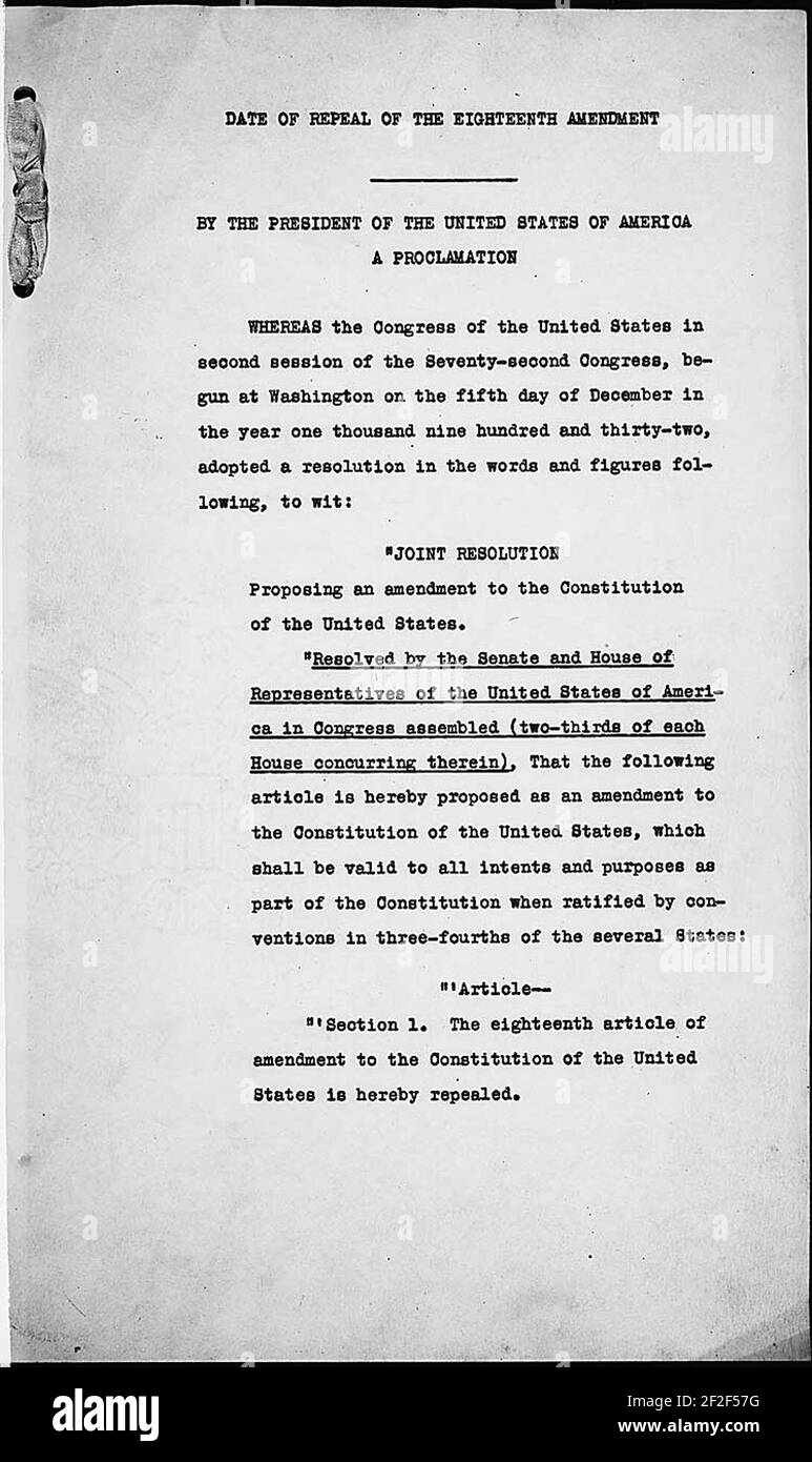 Präsidialproklamation zur Aufhebung des Verbots, 12-05-1933, Seite 1-5 (6023478084). Stockfoto