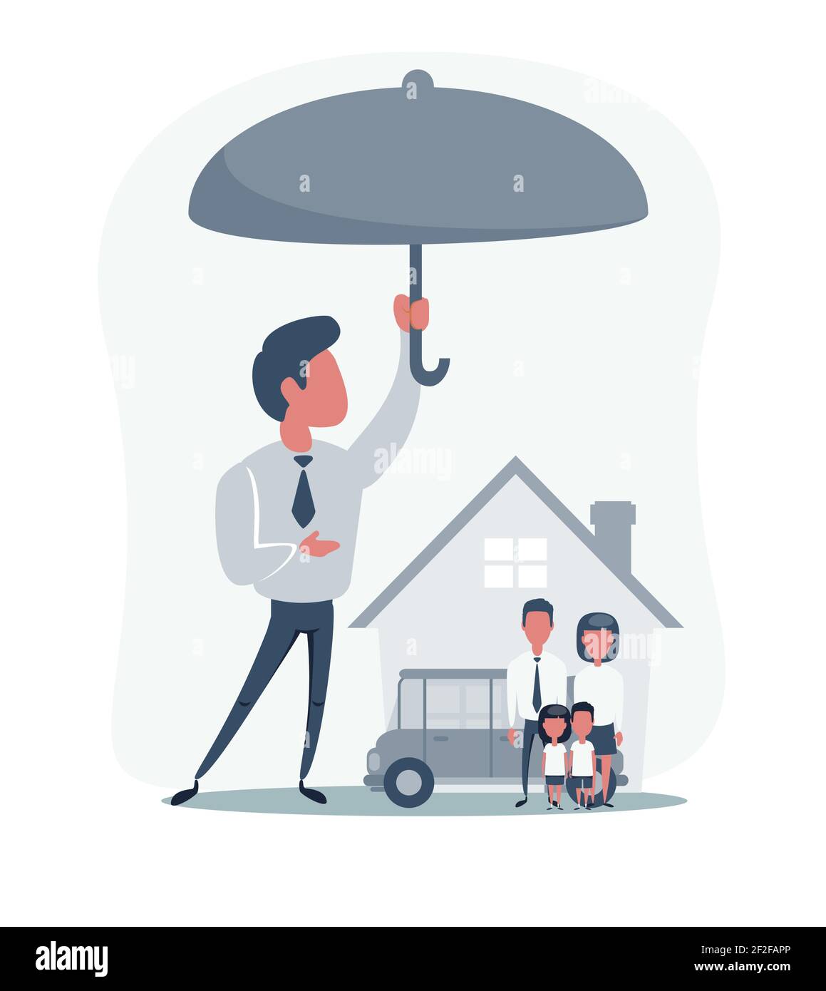 Ein Auto Unter Schutz Durch Regenschirm, Anderer - Ohne Versicherung Stock  Abbildung - Illustration von konzept, auslegung: 72264431