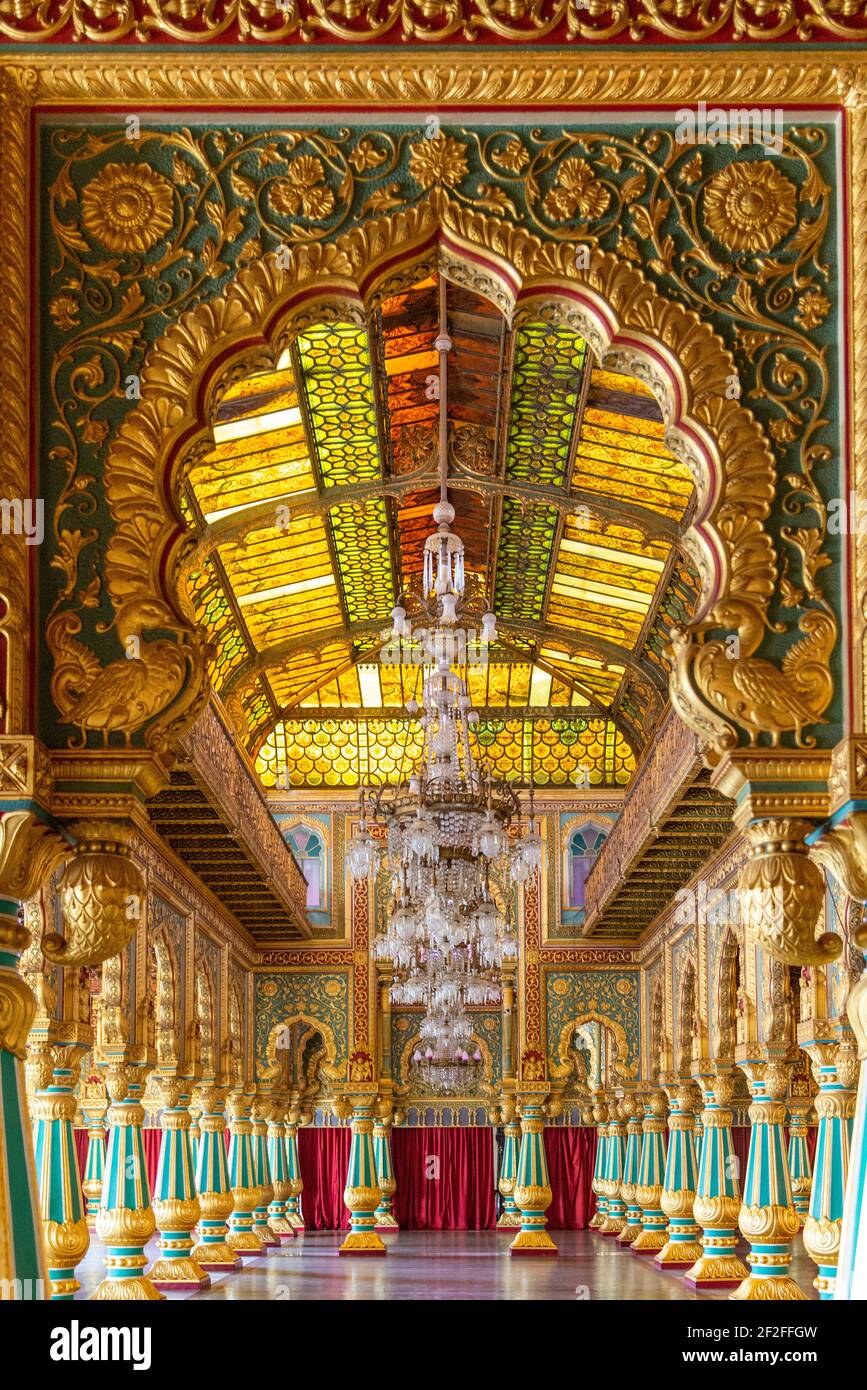 Amba Vilas Palast in Mysore Stockfoto