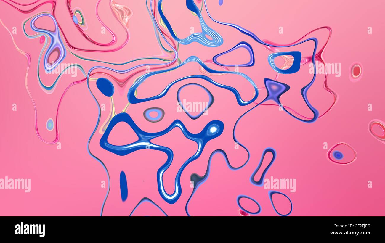 Abstrakt rosa Hintergrund mit hellen Linien. 3D Bilder, 3D Rendering Stockfoto