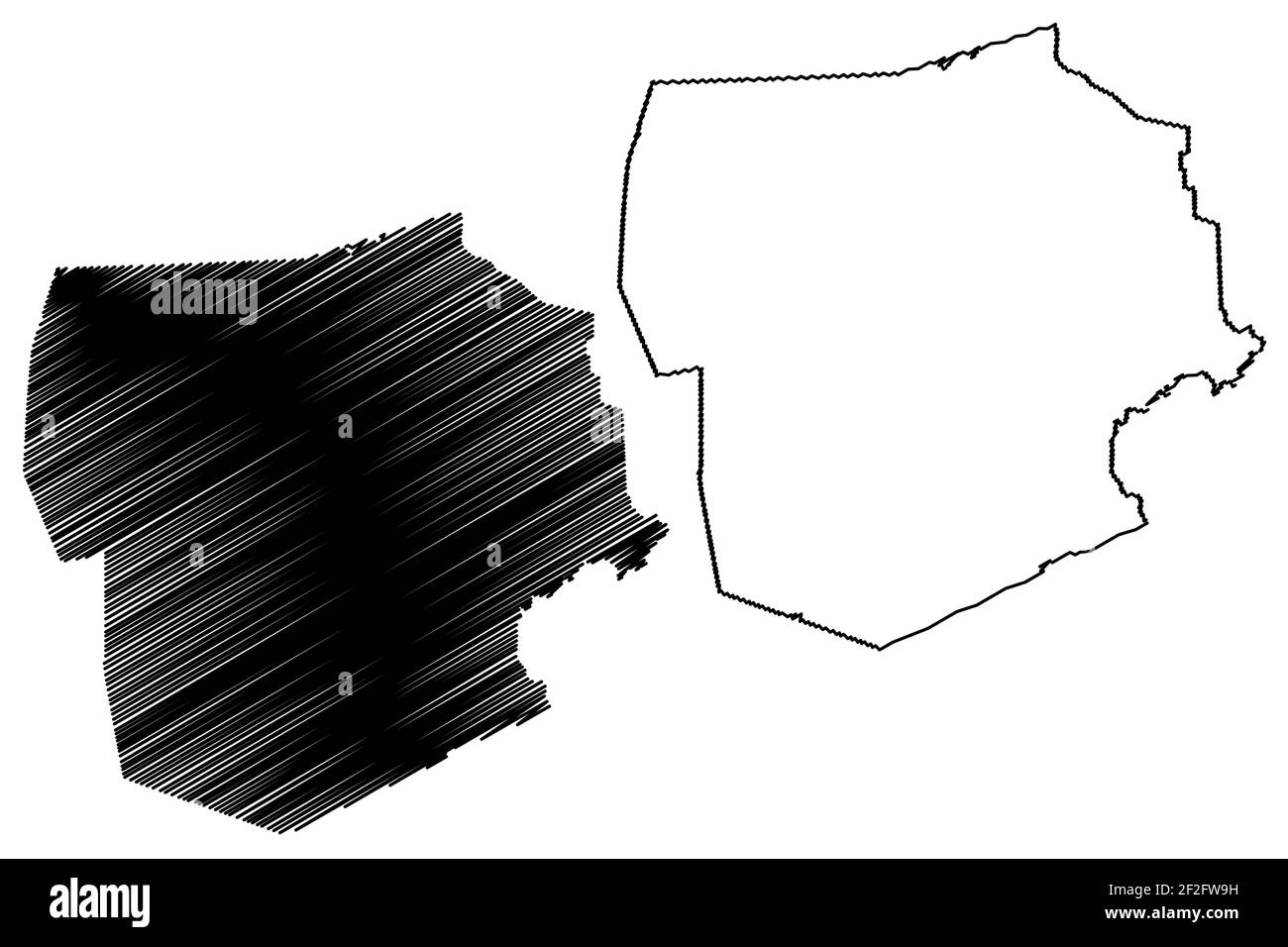 Luzerne County, Commonwealth of Pennsylvania (U.S. County, United States of America, USA, U.S., US) Kartenvektordarstellung, Scribble Skizze Luzerne m Stock Vektor