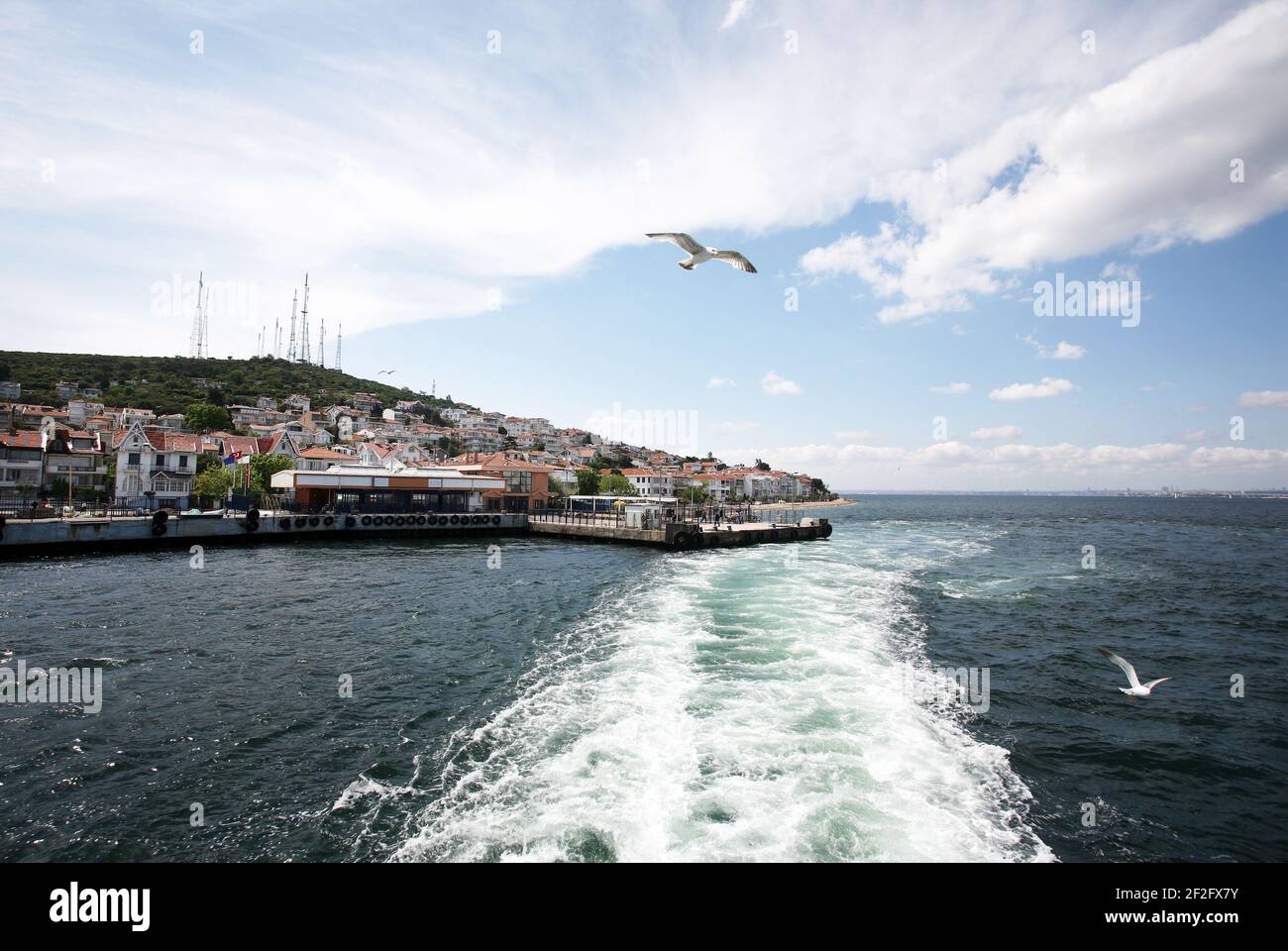 Kinaliada (Kinali Insel) am Marmarameer in Istanbul, Türkei. Stockfoto