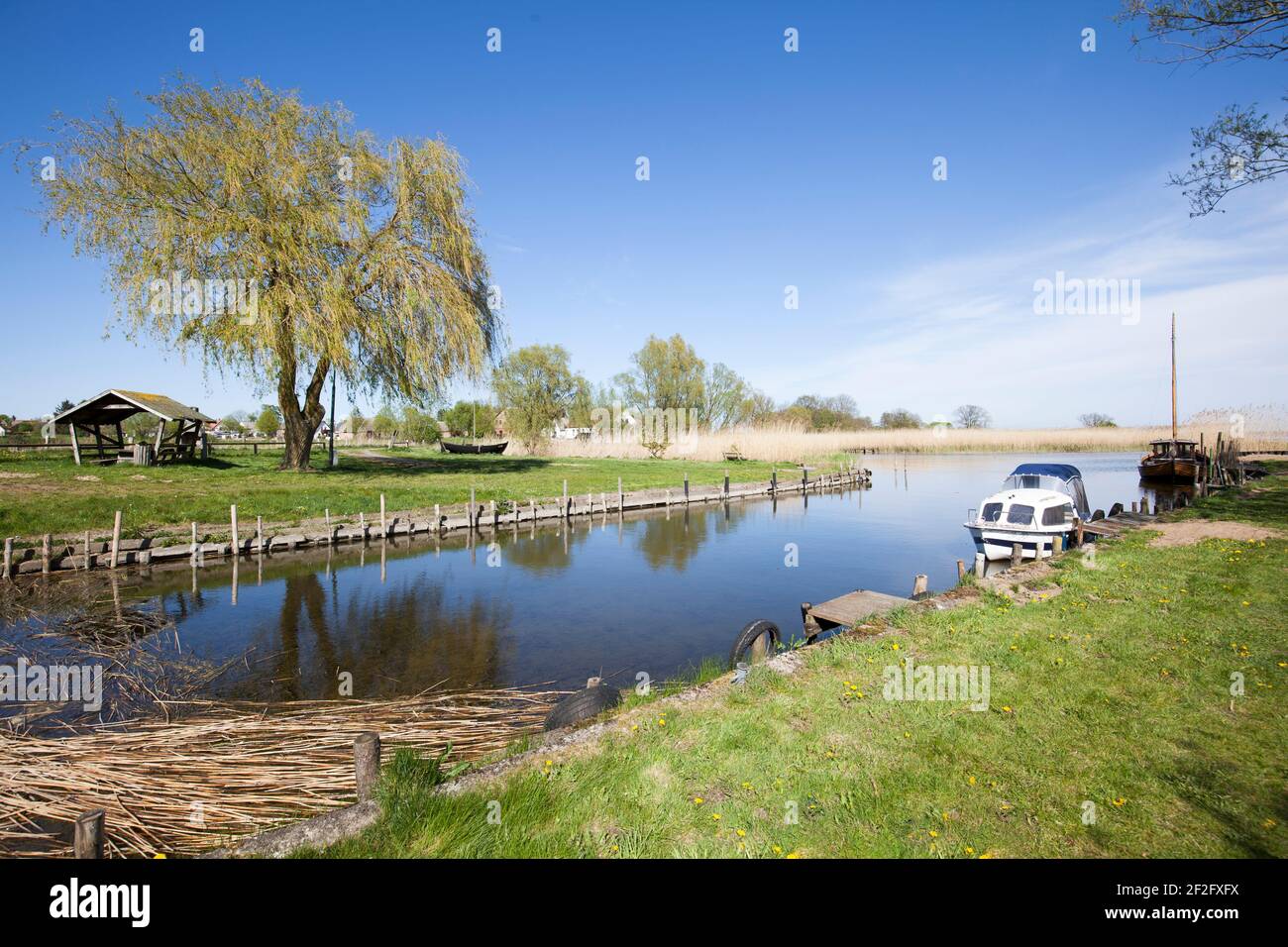 Gummlin Hafen, Usedom Stockfoto