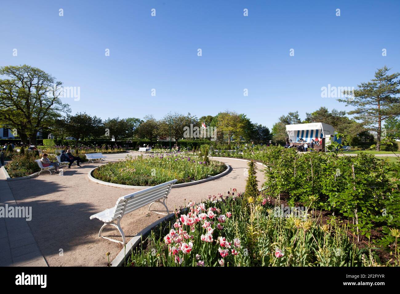 Kurplatz, Prommenade, Heringsdorf, Usedom Stockfoto