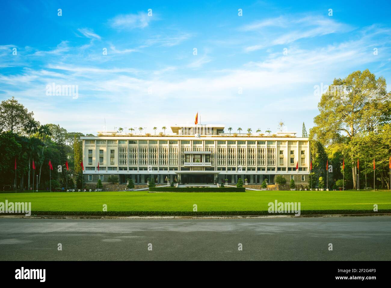 Unabhängigkeitspalast, auch Reunification Convention Hall genannt, in Saigon, Vietnam Stockfoto