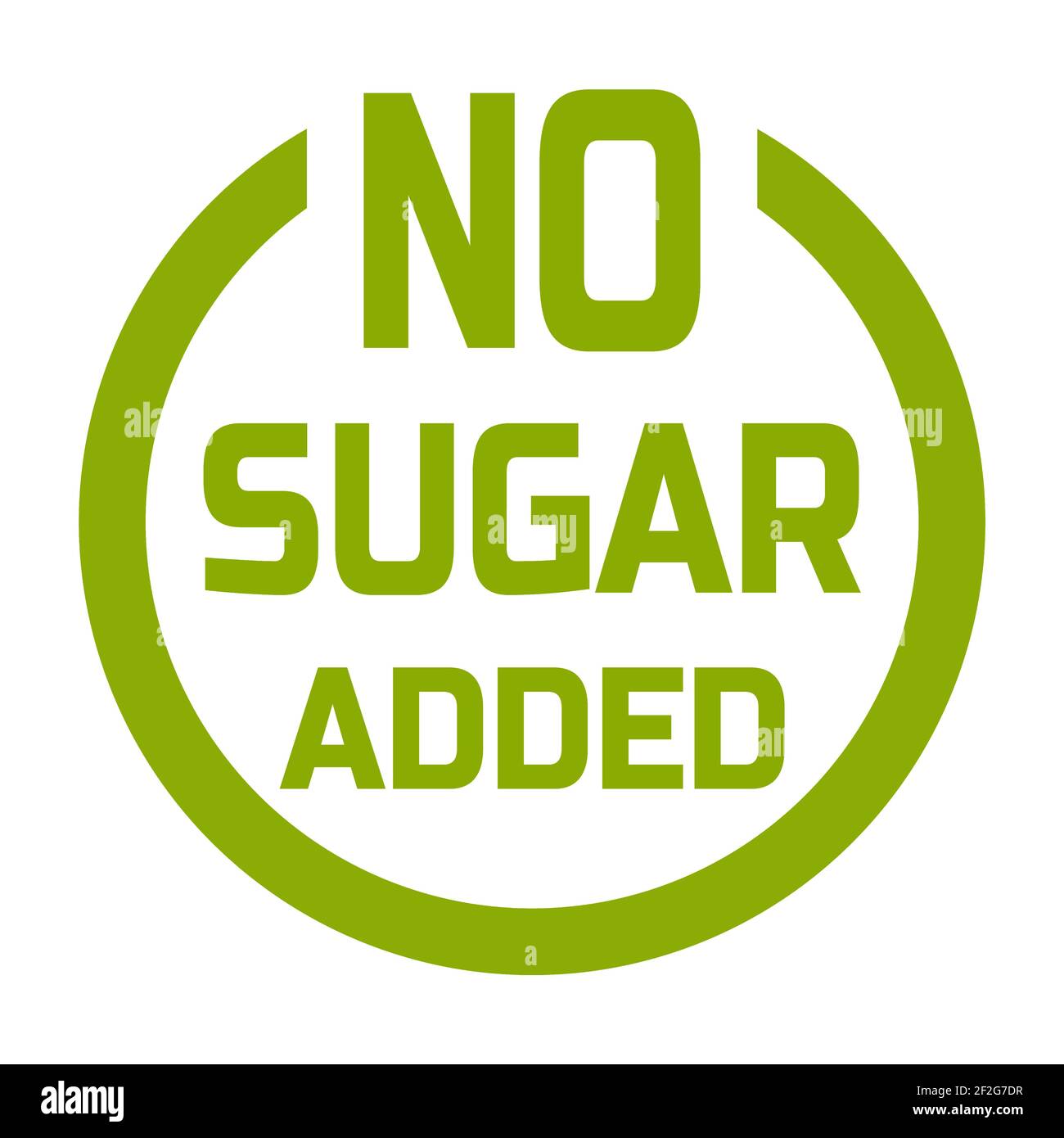Kein Zucker Hinzugefügt Sugar-Free Round Stamp-Symbol. Vektorbild. Stock Vektor