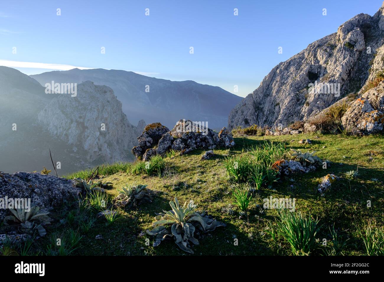 Tajo de la U, Zaffaraya Pass, Andalucía, Spanien, Europa Stockfoto