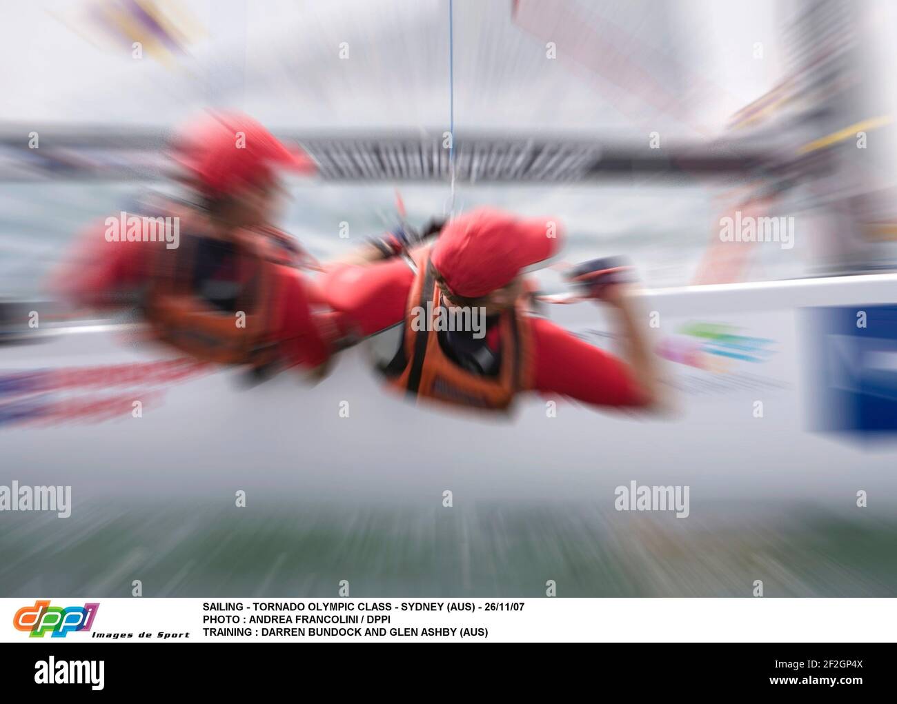 SEGELN - TORNADO OLYMPIC CLASS - SYDNEY (AUS) - 26/11/07 FOTO : ANDREA FRANCOLINI / DPPI TRAINING : DARREN BUNDOCK UND GLEN ASHBY (AUS) Stockfoto