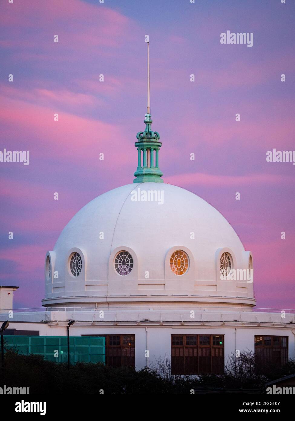 Sonnenuntergang in Spanish City, Whitley Bay Stockfoto