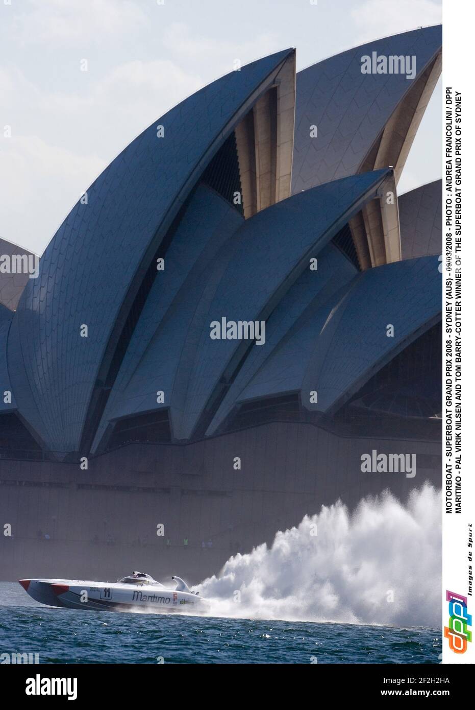 MOTORBOOT - SUPERBOAT GRAND PRIX 2008 - SYDNEY (AUS) - 09/03/2008 - FOTO : ANDREA FRANCOLINI / DPPI MARITIMO - PAL VIRIK NILSEN UND TOM BARRY-COTTER SIEGER DES SUPERBOAT GRAND PRIX VON SYDNEY Stockfoto