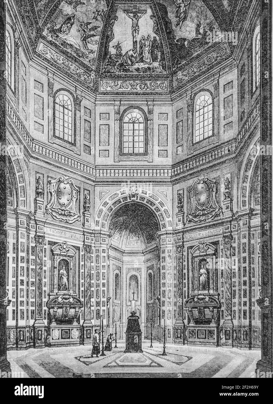 chapelle ducale des medicis nouvelle encyclopedie nationale par maurice lacatre,editeur Docks de la lbrairie,1870 Stockfoto