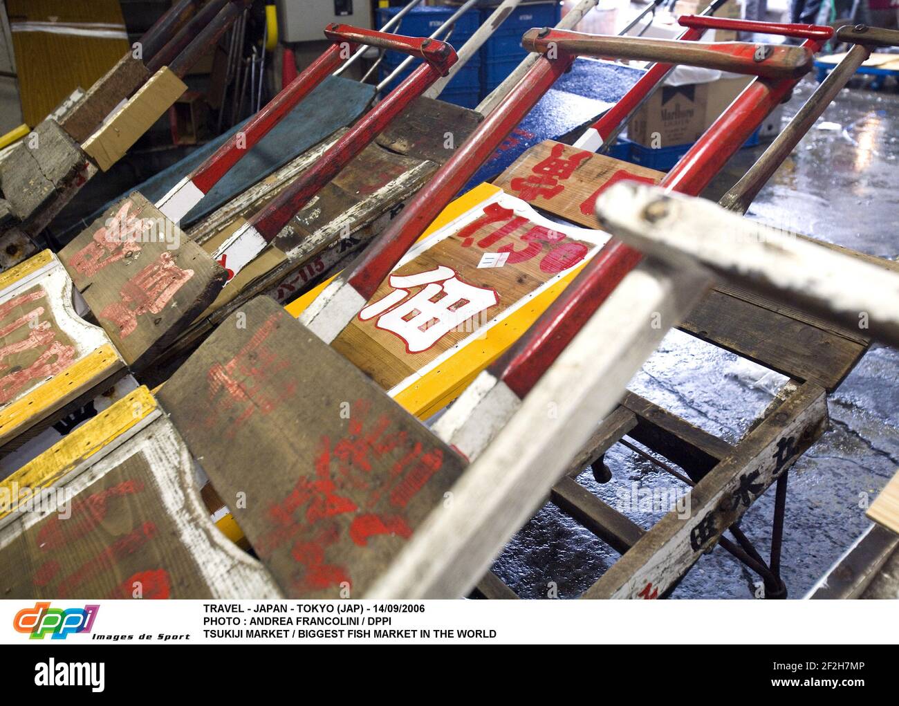 REISEN - JAPAN - TOKIO (JAP) - 14/09/2006 FOTO : ANDREA FRANCOLINI / DPPI TSUKIJI MARKT / GRÖSSTER FISCHMARKT DER WELT Stockfoto