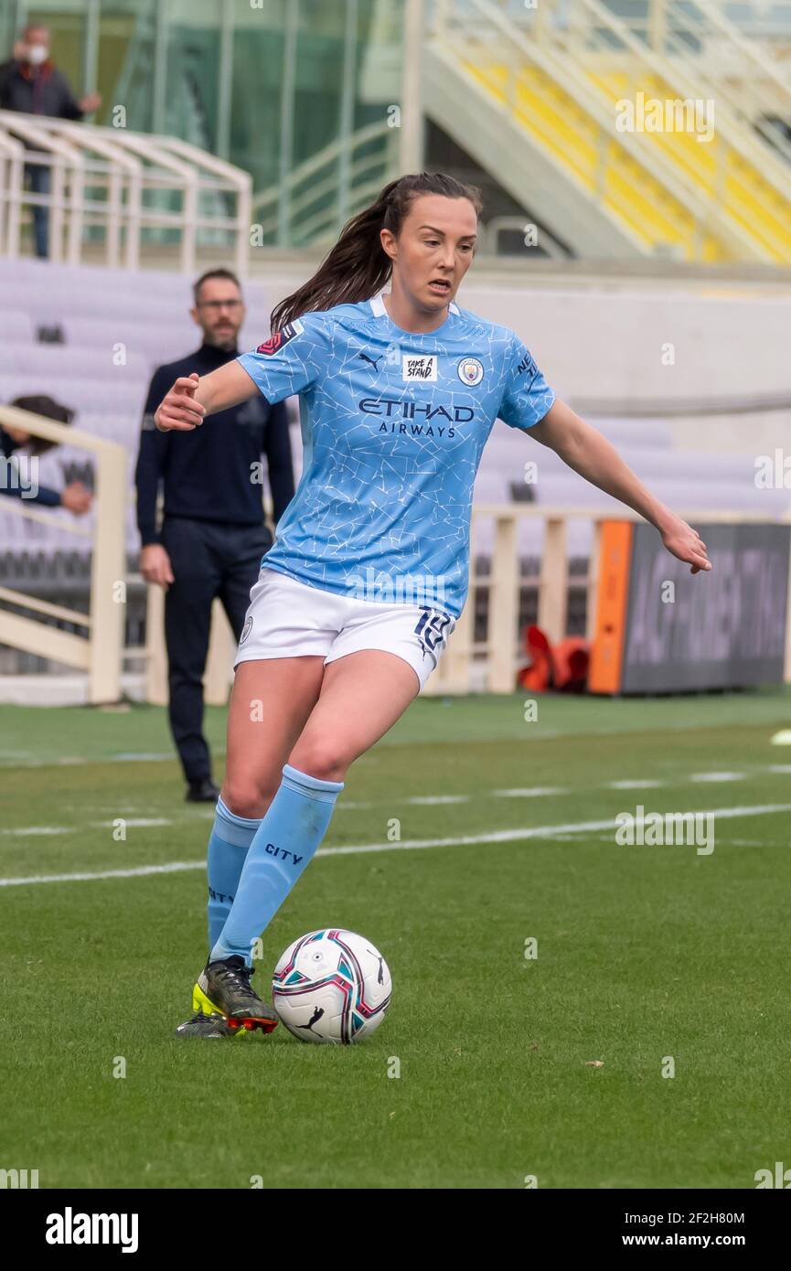 Caroline Weir (Manchester City Women) beim UEFA 'Women s Champions League 2020 2021 Spiel zwischen Fiorentina Women 0-5 Manchester City Women im Artemio Franchi Stadium am 11. März 2021 in Florenz, Italien. Quelle: Maurizio Borsari/AFLO/Alamy Live News Stockfoto