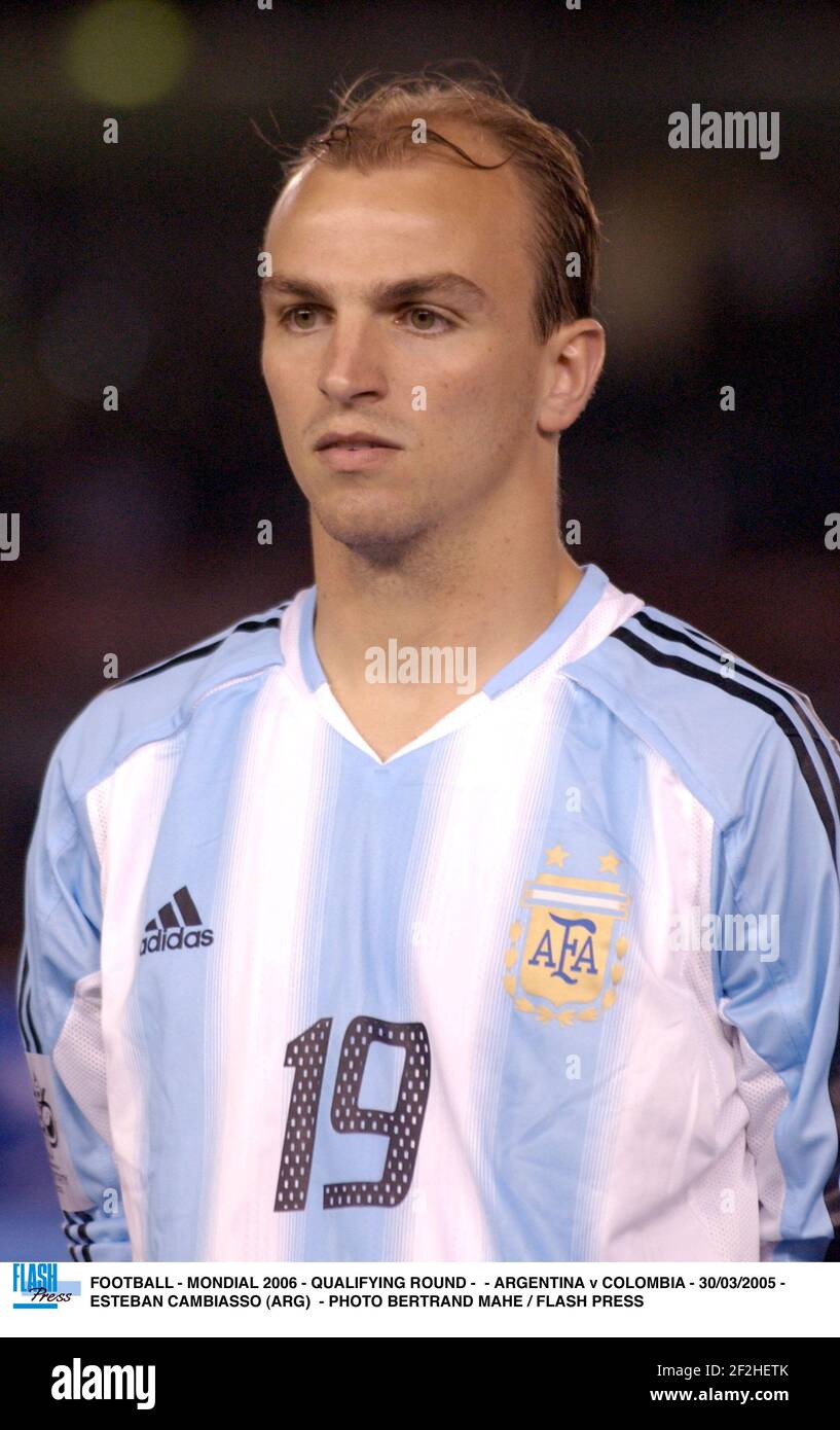 FUSSBALL - MONDIAL 2006 - QUALIFIKATIONSRUNDE - ARGENTINIEN V KOLUMBIEN - 30/03/2005 - ESTEBAN CAMBIASO (ARG) - FOTO BERTRAND MAHE / FLASH-TASTE Stockfoto