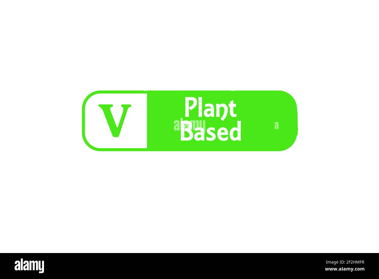 Alternative Diet Stamp Reading Pflanze mit einem V-Symbol basiert Stockfoto