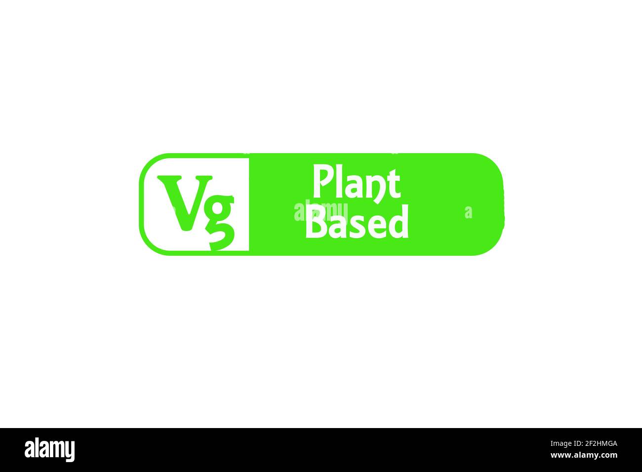 Alternative Diet Stamp Reading Plant basiert mit einem VG-Symbol Stockfoto
