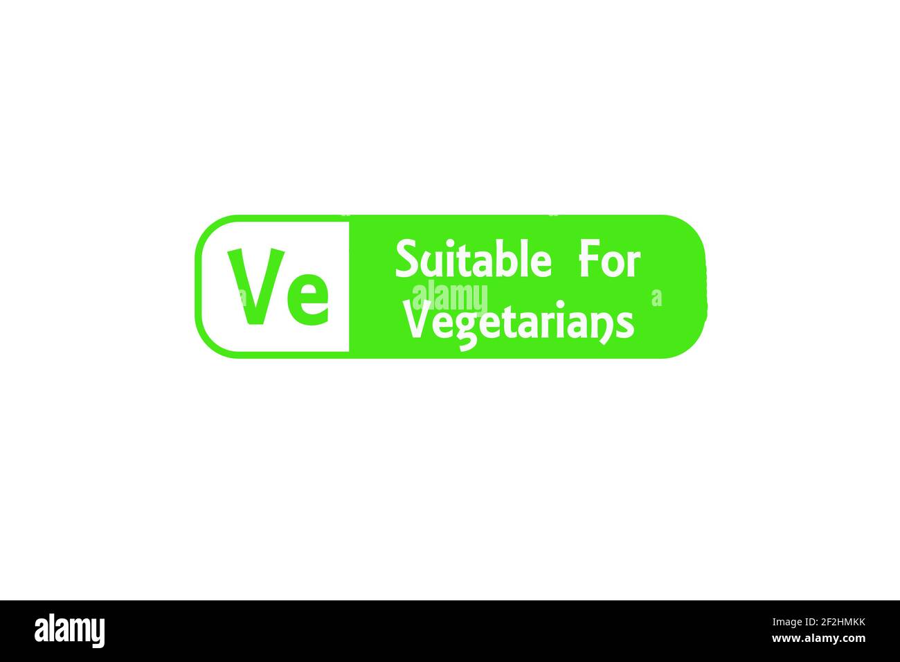 Alternative Diät Briefmarkenlesung geeignet für Vegetarier mit einem Ve Symbol Stockfoto