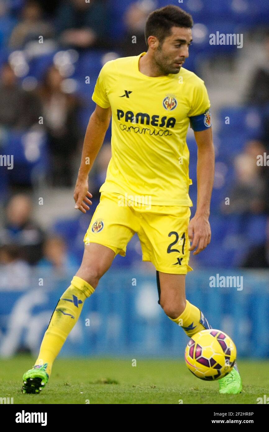 Bruno Soriano von Villarreal während des spanischen Meisterschaft 2014/2015 Liga Fußballspiels zwischen RCD Espanyol und Villarreal am 8. November 2014 im Power 8 Stadion in Barcelona, Spanien. Foto Bagu Blanco / DPPI Stockfoto