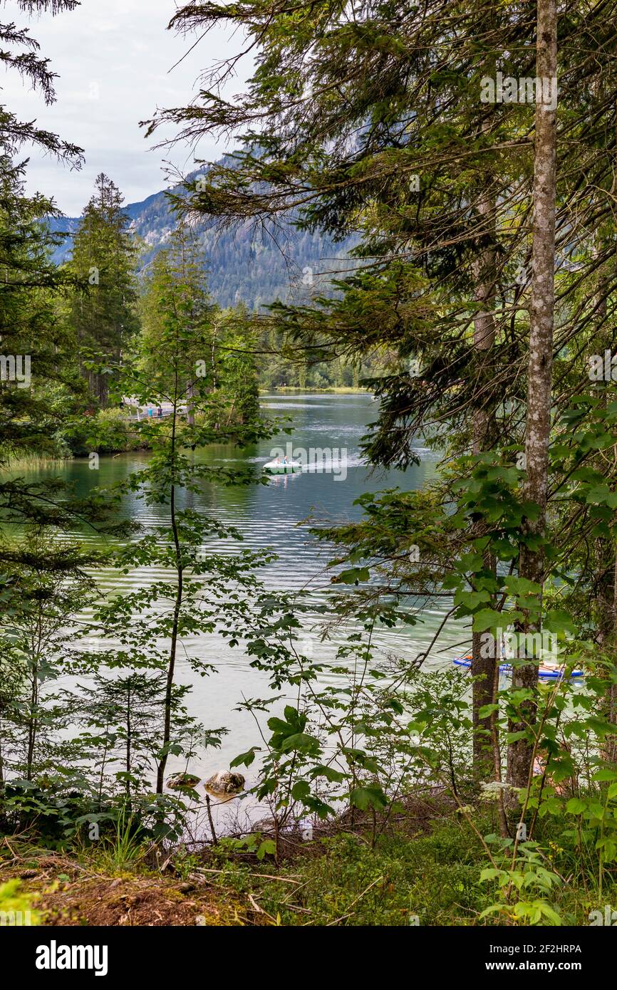 Hintersee, Ramsau, Berchtesgaden, Berchtesgadener Alpen, Nationalpark Berchtesgaden, Berchtesgadener Land, Oberbayern, Bayern, Deutschland, Europa Stockfoto