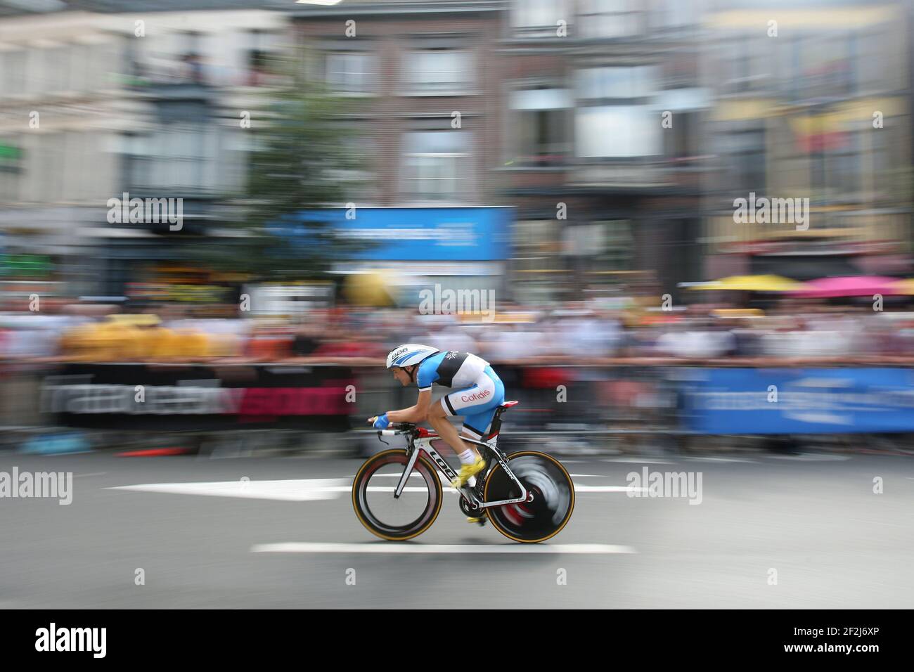 RADFAHREN - TOUR DE FRANCE 2012 - PROLOG - ZEIT Trial / Lüttich > Lüttich (6,1 km) - 30/06/2012 - FOTO MANUEL BLONDAU / DPPI - COFIDIS LECREDIT EN LIGNE TEAMRIDER ZÜGER TAARAMAE VON ESTLAND Stockfoto