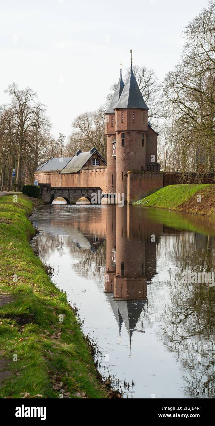 Detail eines Schlosses in Haarzuilens, Niederlande Stockfoto