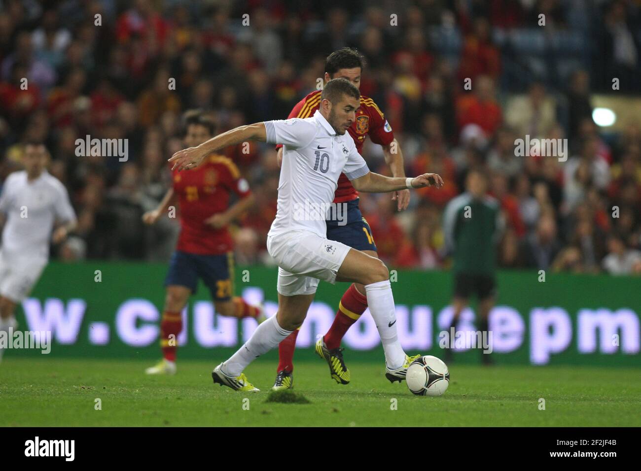 FUSSBALL - FIFA FUSSBALL-WELTMEISTERSCHAFT 2014 - QUALIFYING - SPANIEN V FRANKREICH - 16/10/2012 - FOTO MANUEL BLONDAU / AOP PRESSE / DPPI - KARIM BENZEMA Stockfoto