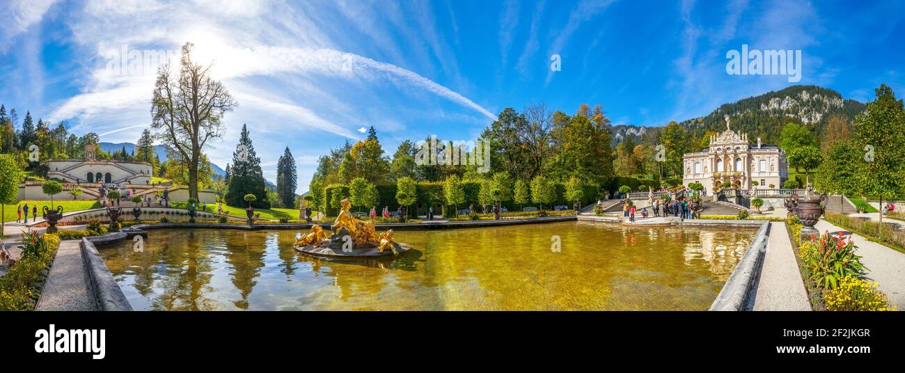 Schloss Linderhof, Ettal, Bayern, Deutschland Stockfoto