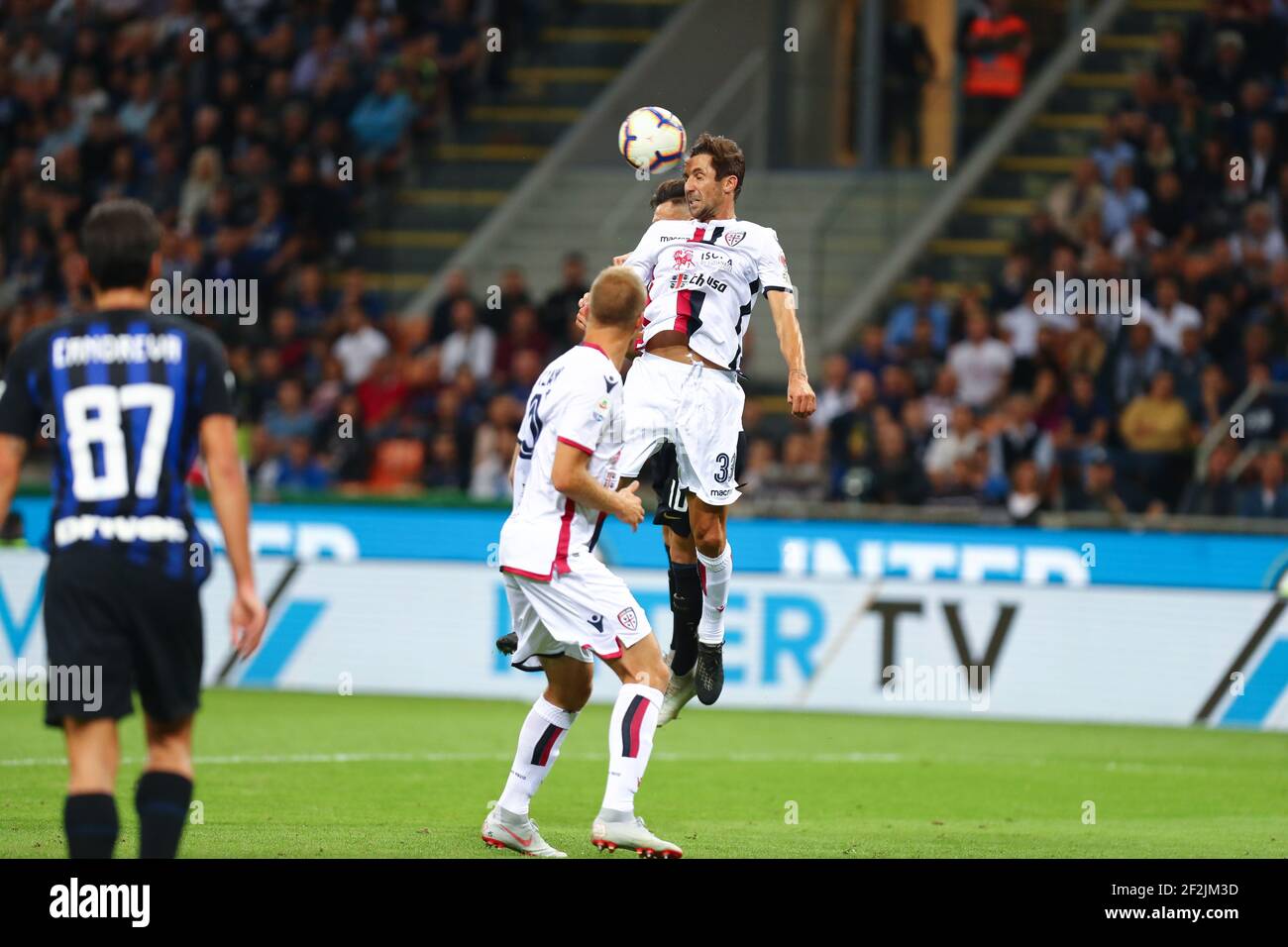 Darijo Srna (Cagliari) während der italienischen Serie A Fußballspiel Inter Mailand gegen Cagliari am 29. September 2018 im San Siro Stadion in Mailand, Italien, Foto Rossini - Morgese / DPPI Stockfoto